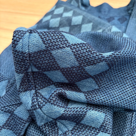 Aoyama Daruma Japan Indigo Sashiko Hanten Haori Kimono Cardigan Diamond - Picture 6 of 11